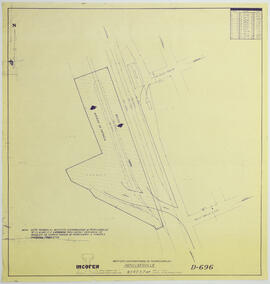 Plano de patio propiedad del Instituto Costarricense de Ferrocarriles en Leesville, Limón