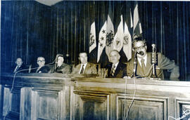 Fotografía de una reunión Internacional con la participación del Miguel YAmóni, Embajador de Cost...