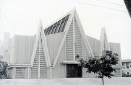 Fotografías de la fachada principal de la Iglesia de Liberia, Guanacaste