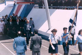 Fotografías del ingreso al Estadio Nacional de las delegaciones de los gobiernos de Israel, Gran ...
