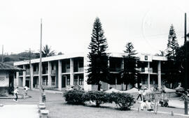 Fotografías del edificio de la Municipalidad de San Carlos. Vistas del exterior de la construcció...