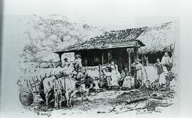 Fotografía de dibujo de casa típica