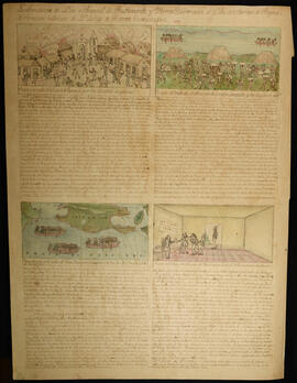 Dibujo de la expedición a las Islas de Tojar por Fray Francisco de San José y Fray Pablo de Rebul...