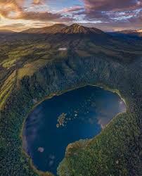 Fotografía aérea de la Laguna Hule en Río Cuarto de Alajuela