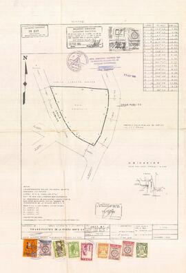 Plano catastrado SJ-535322-95 para solicitud de segregación de propiedad a 9 lotes