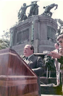 Fotografías del acto conmemorativo al aniversario de la Independencia, presidido por Luis Alberto...