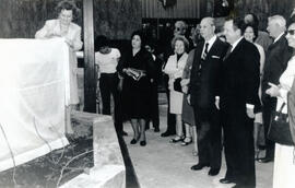 Fotografías con imágenes de la inauguración del edificio del Organismo de Investigación Judicial....