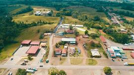 Fotografía panorámica aérea de Pavón, cantón Los Chiles, Alajuela