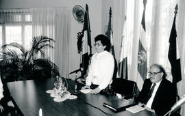 Fotografía de Luz Alba Chacón León, Directora General del Archivo Nacional en el momento de su di...