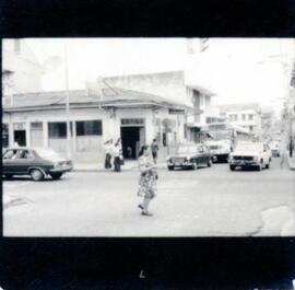 Contacto vista de la Soda Panamáricana, situada en calles 5 y 7, avenidas 6 y 8. San José, Costa ...