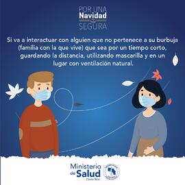 Afiches de la campaña Por una Navidad segura, esto en relación con la crisis ante la pandemia por...