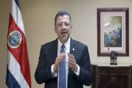 Video del presidente de la República, Rodrigo Chaves Robles, durante su transmisión del mensaje d...