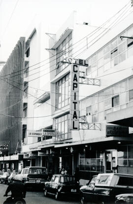 Fotografía del Hotel Capital situado en avenidas 3-5, calle 2, al costado norte del Banco Naciona...