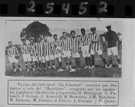 Contacto con imagen Integrantes del equipo La Libertad, de derecha a izquierda: M. Rodríguez, S. ...