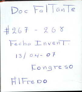 Oficio del Ministro General del Despacho a los Secretarios del Congreso Constituyente del Estado,...