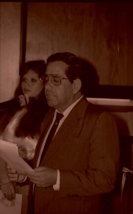 Fotografías del acto inaugural de la exposición El primer Poder de la República, en el cual parti...