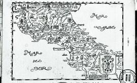 Fotografía de una carta etnológica de Costa Rica y Nicoya, siglo XVI y XVII, Jorge A Lines