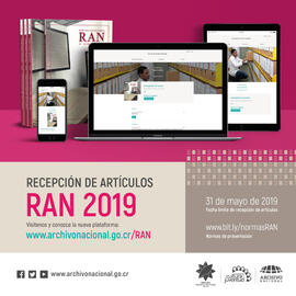 Afiche que brinda información para la recepción de artículos que se publicarán en la Revista del ...