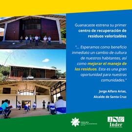 Afiche sobre el Centro de residuos valorizables de Guanacaste
