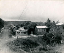 Fotografía del panorama parcial de Paraíso durante la construcción de su cañería Cartago