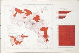 Mapa tasas de crecimiento intercensal de la población de Costa Rica, según censos 1963 y 1973. En...