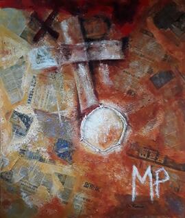 Pintura titulada: Corona y mundo