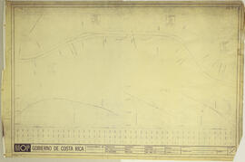 Plano acceso al puente del río Peñas Blancas. Alajuela. Hoja 4 de 6. Planta y perfil. De estación...