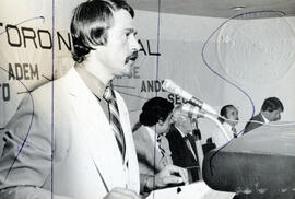 Fotografía con la imagen del acto de inauguración del Foro Nacional sobre Educación, realizado en...