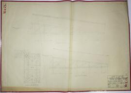 Plano del Colegio de Puerto Limón. Hoja Nº28 de 40. Planta techos. Sección L. Escalas: 1:100 1:15...