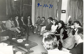 Fotografía con la imagen del Ministro de Gobernación Dr. Carlos Manuel Vicente Castro, con todos ...