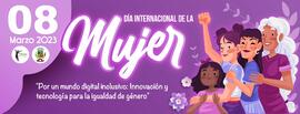 Afiche informativo en relación con el Día Internacional de la Mujer
