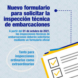 Volantes para redes sociales sobre el nuevo formulario para solicitar la inspección técnica de em...