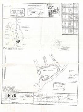 Plano catastrado SJ-604060-85 para realizar traspaso de áreas públicas del proyecto La Avellana