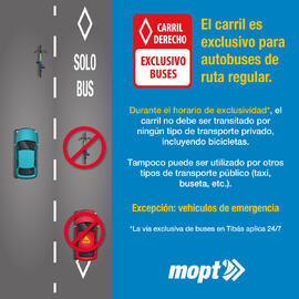 Volantes para redes sociales con información de la señalización horario, excepciones y velocidade...