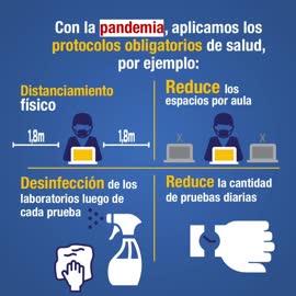 Video para redes sociales con la información sobre los aforos disminuidos en la Sede de Educación...
