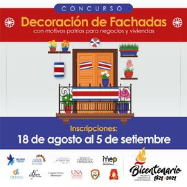 Invitación al concurso "Decoración de fachadas con motivos patrios para negocios y viviendas...