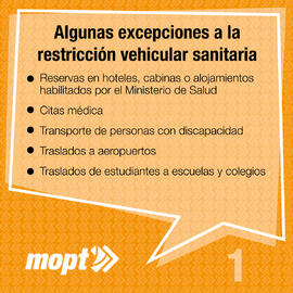 Volantes para redes sociales con los detalles de algunas excepciones a la restricción vehicular s...