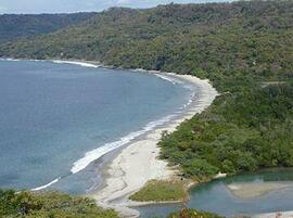 Fotografía de la Playa Cabuyal ubicada en la Península de Papagayo, en Liberia