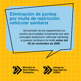 Volantes para redes sociales con información para la ciudadanía sobre la eliminación de puntos ac...