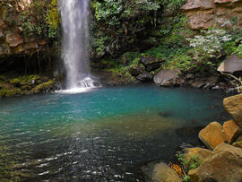 Fotografía de La Catarata La Cangreja ubicada en el Parque Nacional Rincón de la Vieja en Guanacaste
