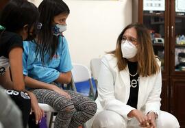 Fotografía de una pequeña celebración del día del niño que se realizó en el Centro de Intervenció...