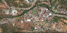 Fotografía de vista aérea del distrito Las Juntas del cantón Abangares, provincia de Guanacaste